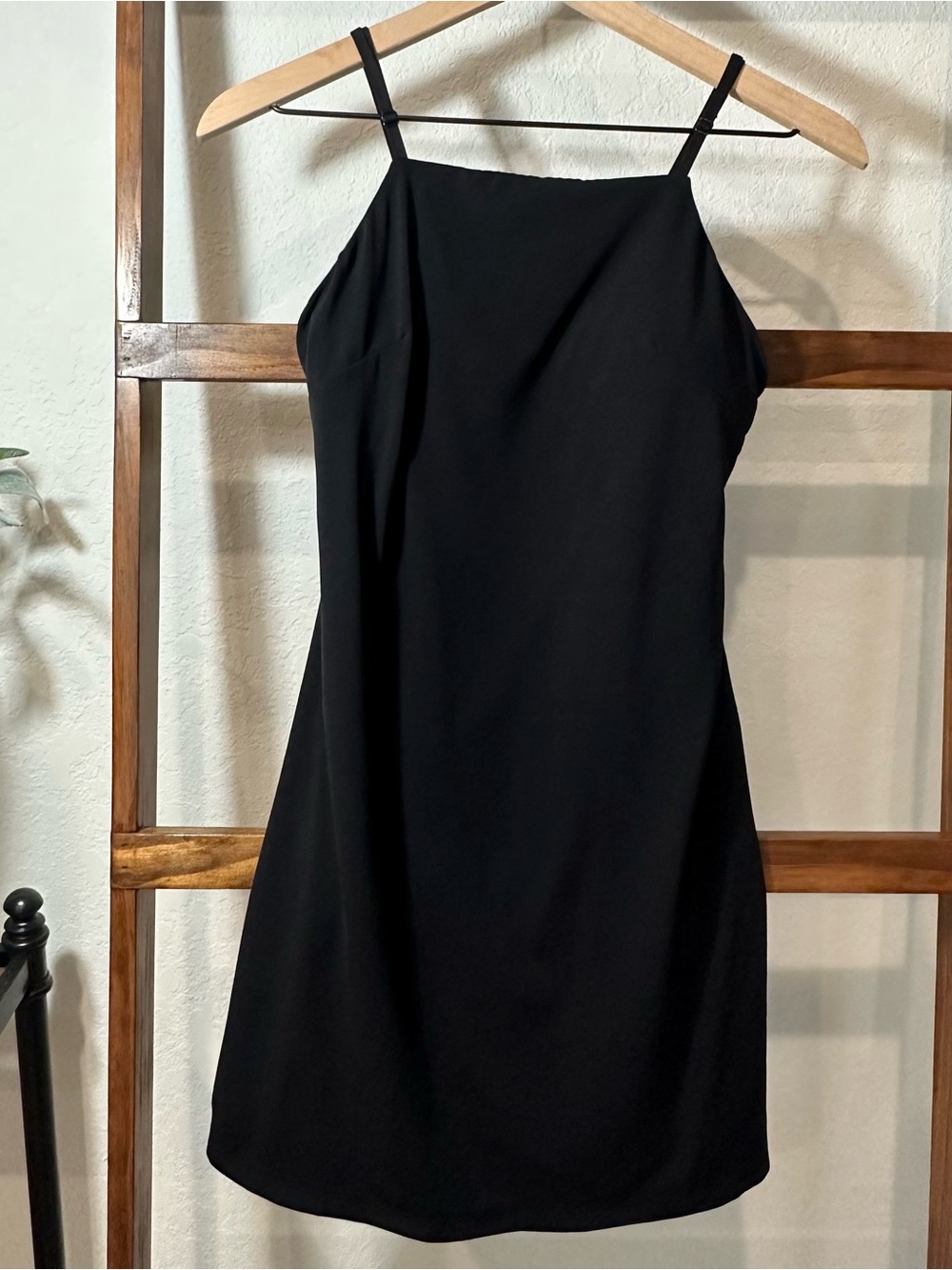 Lululemon Align Side-Slit Cami Dress Black Size 8 Nulu Built-In Bra - Picture 3 of 11